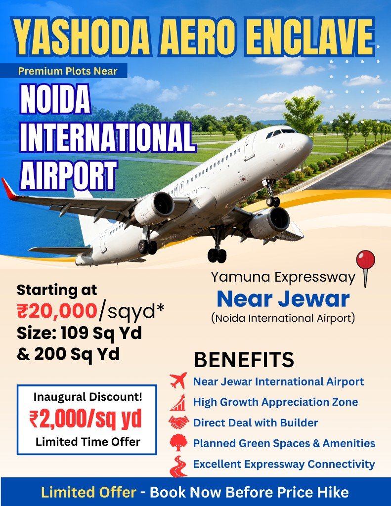 Yashoda Aero Enclave premium plots near Noida International Airport