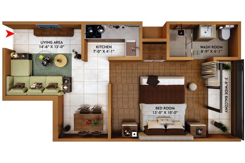 Type 2 Premium floor plan layout